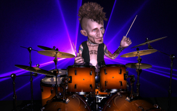 Punk Rock Drummer Desktop Wallpaper