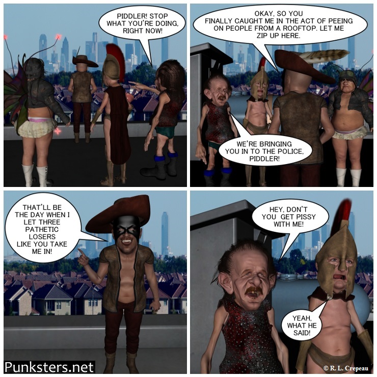 Punksters.net punk rock comic strip # 111 Pidler joke