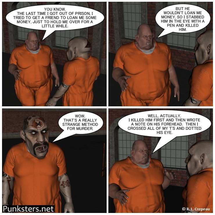 Punksters.net punk rock comic strip # 380 dot eye comic strip