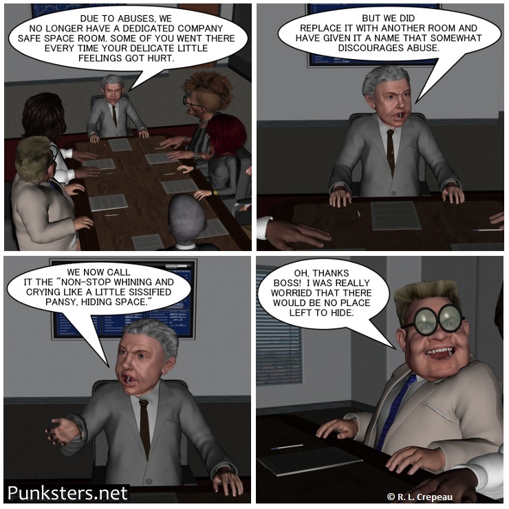 Punksters.net punk rock comic strip # 384 new safe space comic strip