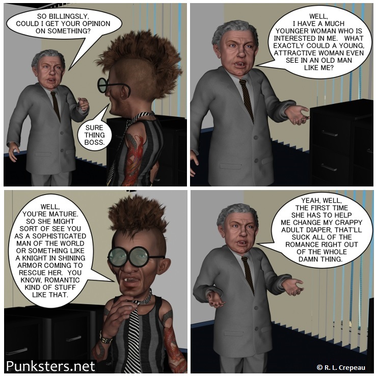 Punksters.net punk rock comic strip # 390 adult diaper comic strip